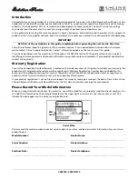 Preview for 2 page of U-Line Echelon CLRCO2175B40 Use And Care Manual