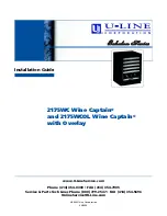 Preview for 1 page of U-Line Echelon Wine Captain 2175WCOL Installation Manual