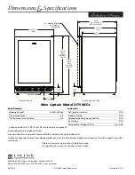 Предварительный просмотр 2 страницы U-Line Echelon Wine Captain 2175WCOL Specifications