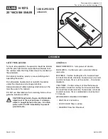 U-Line H-1075 User Manual предпросмотр