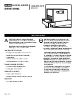 Preview for 1 page of U-Line H-2034 Manual