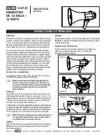 Preview for 2 page of U-Line H-4743 Operating Instructions