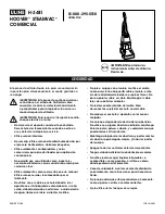 Предварительный просмотр 9 страницы U-Line Hoover Commercial SteamVac H-3481 Manual