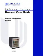 Preview for 1 page of U-Line Origins 1075BEVS00 Use And Care Manual