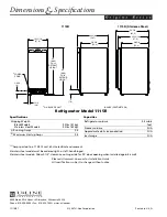 Preview for 2 page of U-Line Origins 1115RS00 Specifications