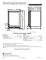 Preview for 2 page of U-Line Origins 1175BEVS00 Specifications