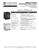 Предварительный просмотр 1 страницы U-Line Origins CO29FF Specifications