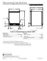 Предварительный просмотр 2 страницы U-Line Origins CO29FF Specifications