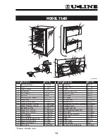 Preview for 73 page of U-Line Origins Series Service And Parts Manual