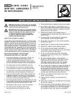 Preview for 9 page of U-Line SHOP-VAC H-8095 Manual