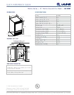 Preview for 2 page of U-Line SS98NF Quick Reference Manual