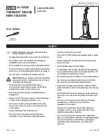 U-Line TORNADO DELUXE HEPA VACUUM Manual preview