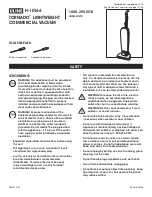 Preview for 1 page of U-Line TORNADO H-10166 Manual