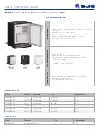 U-Line ULN-SP18FCS-03A Quick Reference Manual preview