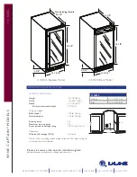 Preview for 2 page of U-Line Wine Captain 1115WC Specifications