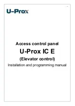 Preview for 1 page of U-Prox IC E Installation And Programming Manual