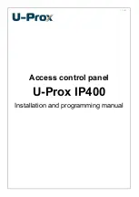 U-Prox IP400 Installation And Programming Manual предпросмотр
