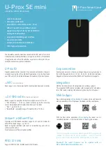 Preview for 1 page of U-Prox SmartLine SE mini Quick Start Manual