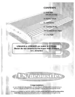 Предварительный просмотр 2 страницы U.S. Acoustics USB1000D Owner'S Manual