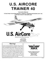 U.S. Aircore Trainer 40 Instruction Manual preview