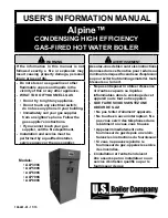 U.S. Boiler Company Alpine ALP399C User'S Information Manual preview