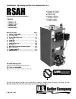 Preview for 1 page of U.S. Boiler Company RSAH Series Installation, Operating And Service Instructions