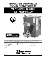 U.S. Boiler Company V13A RO/FO Installation, Operating And Service Instructions preview