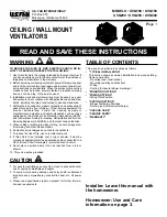 Preview for 1 page of U.S. FAN UVQ100 Instructions