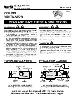 U.S. FAN UVQ80 Instructions предпросмотр