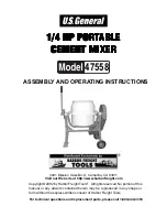 U.S. General 47558 Assembly And Operating Instructions Manual preview