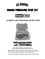 Preview for 1 page of U.S. General 47860 Assembly And Operating Instructions Manual