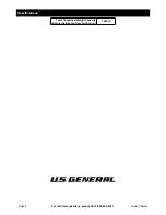 Preview for 2 page of U.S. General 56104 Owner'S Manual & Safety Instructions