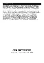 Preview for 8 page of U.S. General 56390 Owner'S Manual & Safety Instructions