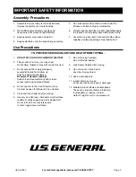 Preview for 3 page of U.S. General 64033 Owner'S Manual