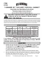 Preview for 1 page of U.S. General 67418 Assembly And Operating Instructions