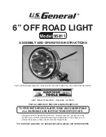U.S. General 6"OFF ROAD LIGHT 95811 Assembly And Operation Instructions Manual preview