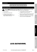 Preview for 3 page of U.S. General 70320 Owner'S Manual & Safety Instructions