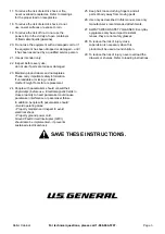 Предварительный просмотр 3 страницы U.S. General 70381 Owner'S Manual & Safety Instructions