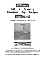 Preview for 1 page of U.S. General 93362 Assembly And Operating Instructions Manual