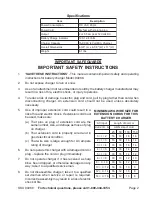 Preview for 2 page of U.S. General 94088 Assembly And Operating Instructions Manual