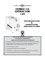 Preview for 1 page of U.S. Products COBRA-C1 Information & Operating Instructions