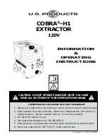 U.S. Products COBRA-H1 Information & Operating Instructions preview