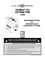 Предварительный просмотр 1 страницы U.S. Products COBRA-H1 Information & Operating Instructions