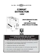 U.S. Products COBRA Information & Operating Instructions preview