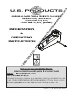 Preview for 1 page of U.S. Products OASIS-BP-PLUS Information & Operating Instructions