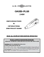 U.S. Products OASIS-PLUS 240V Information & Operating Instructions preview