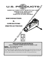 U.S. Products OASIS-S-PLUS Information & Operating Instructions preview