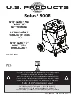 Preview for 1 page of U.S. Products Solus 500R Information And Operating Instructions