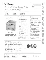 Preview for 1 page of U.S. Range C0836-1 Specifications