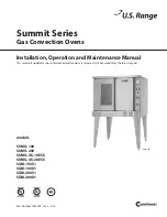 Preview for 1 page of U.S. Range Summit Series Installation, Operation And Maintenance Manual